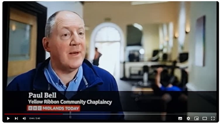 Yellow Ribbon Community Chaplaincy on BBC Midlands Today - October 2023